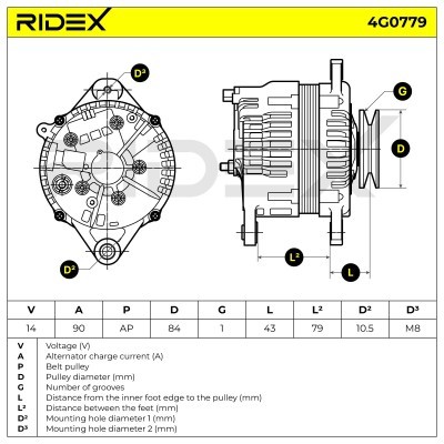 Generator RIDEX 4G0779 4G0779 - foto 5