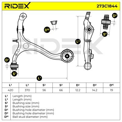 Querlenker RIDEX 273C1844 273C1844 - foto 8