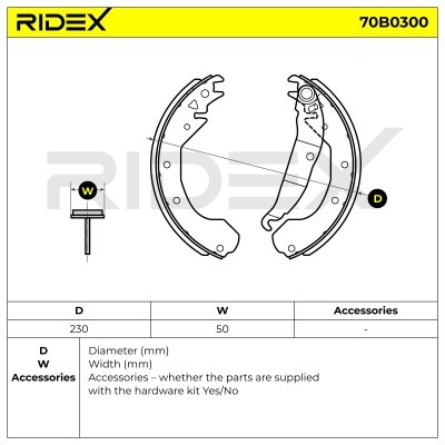 Bremsbeläge Satz RIDEX 70B0300 70B0300 - foto 5