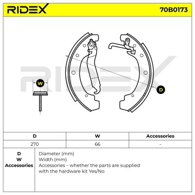 Bremsbeläge Satz RIDEX 70B0173 70B0173 - foto 5