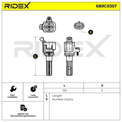 Zündspule RIDEX 689C0357 689C0357 - foto 6