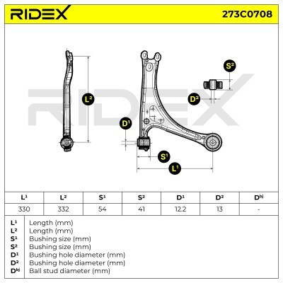 Querlenker RIDEX 273C0708 273C0708 - foto 6