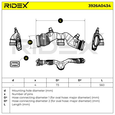 Luftmassenmesser RIDEX 3926A0434 3926A0434 - foto 7