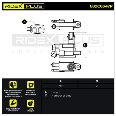 Zündspule RIDEX 689C0347P 689C0347P - foto 10