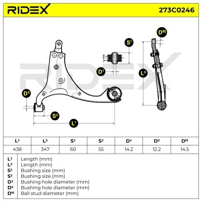 Querlenker RIDEX 273C0246 273C0246 - foto 4