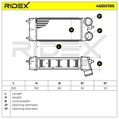 Ladeluftkühler RIDEX 468I0186 468I0186 - foto 6