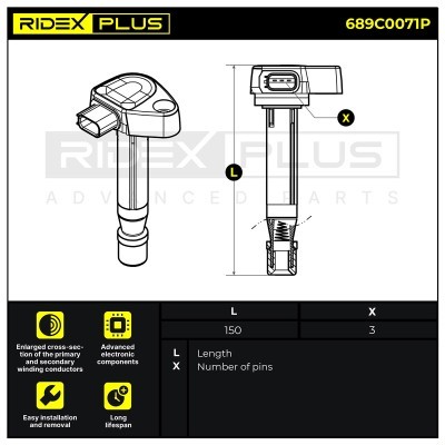 Zündspule RIDEX 689C0071P 689C0071P - foto 10