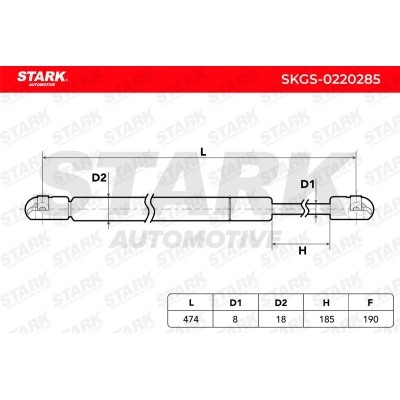Gasfeder, Koffer-/Laderaum Stark SKGS-0220285 SKGS-0220285 - foto 5