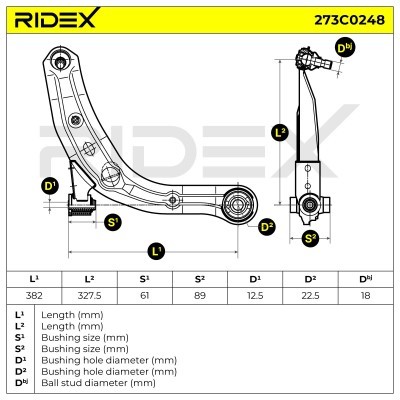 Querlenker RIDEX 273C0248 273C0248 - foto 8