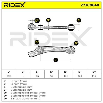 Querlenker RIDEX 273C0640 273C0640 - foto 8
