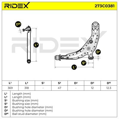Querlenker RIDEX 273C0381 273C0381 - foto 7
