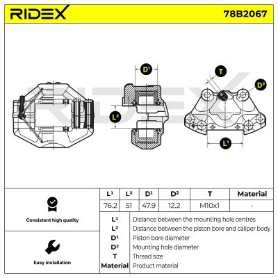 Bremssattel RIDEX 78B2067 78B2067 - foto 6