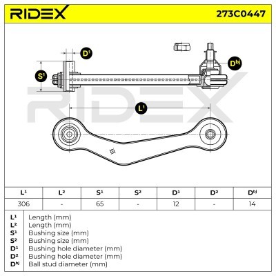Querlenker RIDEX 273C0447 273C0447 - foto 8