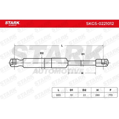 Gasfeder, Koffer-/Laderaum Stark SKGS-0221012 SKGS-0221012 - foto 6