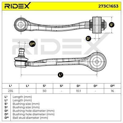 Querlenker RIDEX 273C1653 273C1653 - foto 6