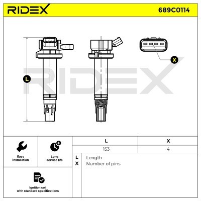 Zündspule RIDEX 689C0114 689C0114 - foto 4