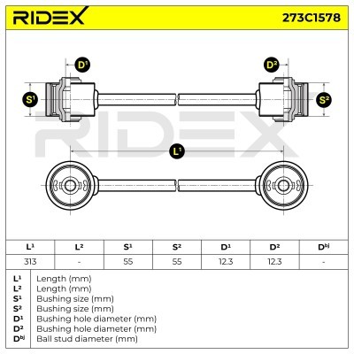 Querlenker RIDEX 273C1578 273C1578 - foto 5