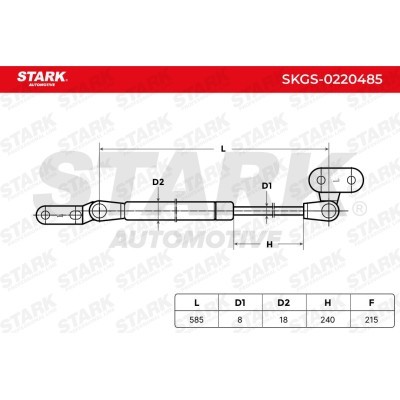 Gasfeder, Koffer-/Laderaum Stark SKGS-0220485 SKGS-0220485 - foto 7
