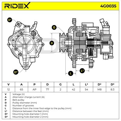 Generator RIDEX 4G0035 4G0035 - foto 7