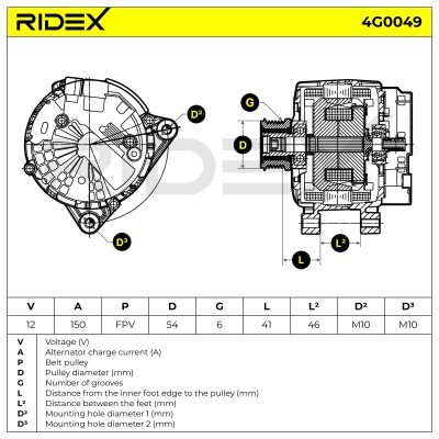 Generator RIDEX 4G0049 4G0049 - foto 5