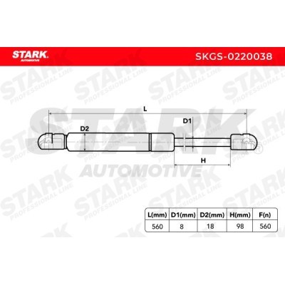 Gasfeder, Koffer-/Laderaum Stark SKGS-0220038 SKGS-0220038 - foto 3