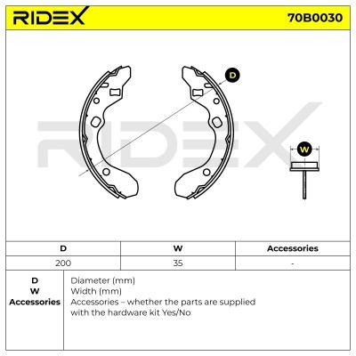 Bremsbeläge Satz RIDEX 70B0030 70B0030 - foto 5