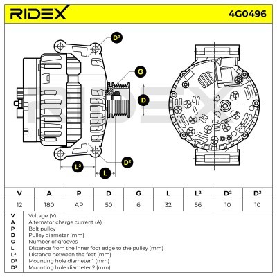 Generator RIDEX 4G0496 4G0496 - foto 8