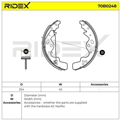 Bremsbeläge Satz RIDEX 70B0248 70B0248 - foto 5