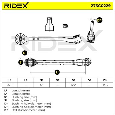 Querlenker RIDEX 273C0229 273C0229 - foto 6