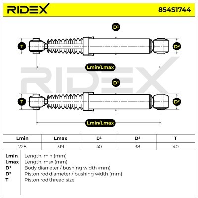 Stoßdämpfer RIDEX 854S1744 854S1744 - foto 4