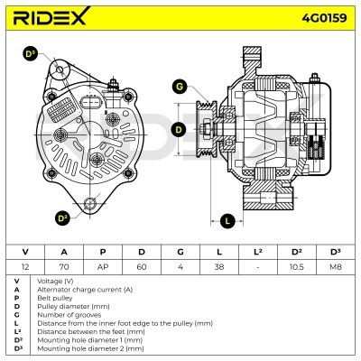 Generator RIDEX 4G0159 4G0159 - foto 5