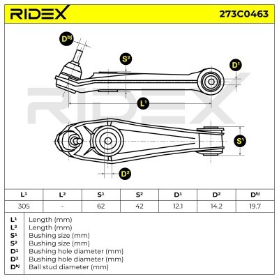 Querlenker RIDEX 273C0463 273C0463 - foto 4