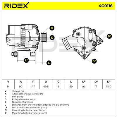 Generator RIDEX 4G0116 4G0116 - foto 6