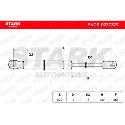 Gasfeder, Koffer-/Laderaum Stark SKGS-0220327 SKGS-0220327 - foto 5
