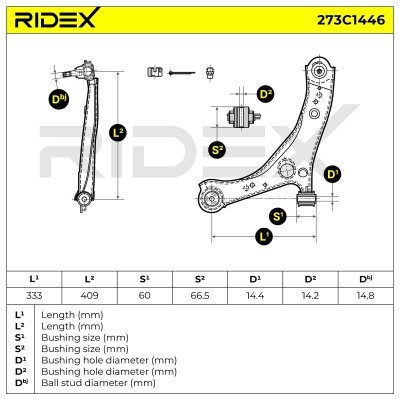 Querlenker RIDEX 273C1446 273C1446 - foto 6