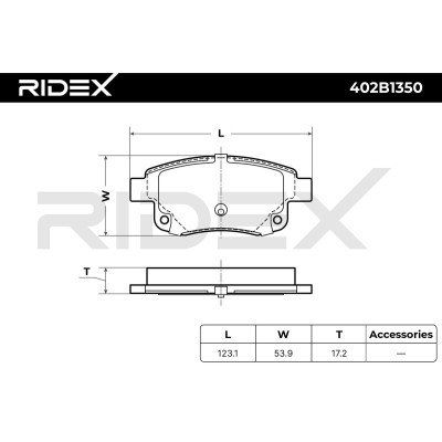 Bremsbeläge Satz RIDEX 402B1350 402B1350 - foto 7