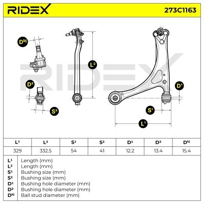 Querlenker RIDEX 273C1163 273C1163 - foto 6