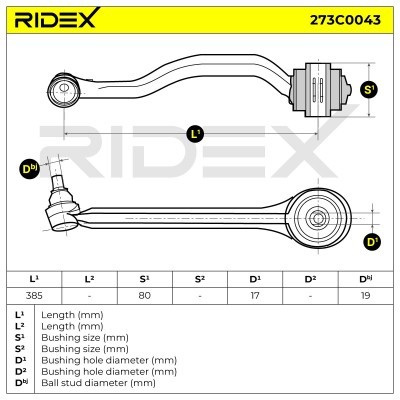 Querlenker RIDEX 273C0043 273C0043 - foto 3