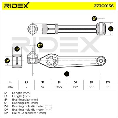 Querlenker RIDEX 273C0136 273C0136 - foto 4