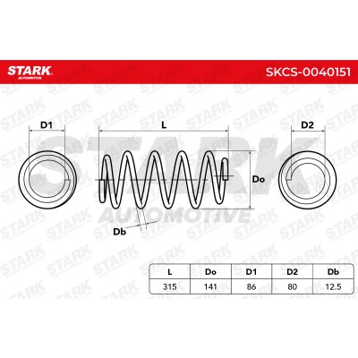 Fahrwerksfeder Stark SKCS-0040151 SKCS-0040151 - foto 5