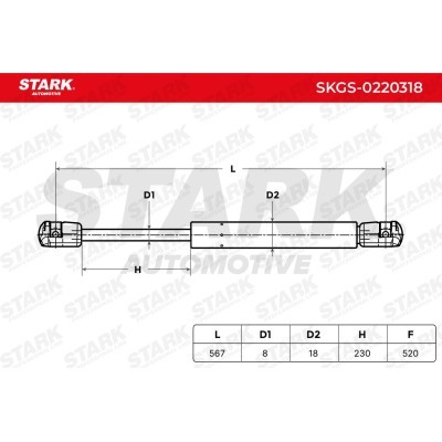 Gasfeder, Koffer-/Laderaum Stark SKGS-0220318 SKGS-0220318 - foto 6