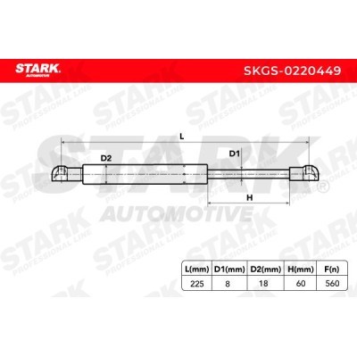 Gasfeder, Koffer-/Laderaum Stark SKGS-0220449 SKGS-0220449 - foto 5
