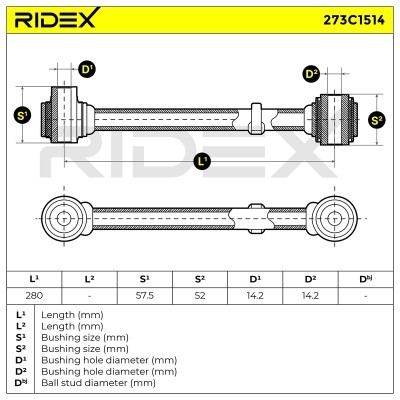 Querlenker RIDEX 273C1514 273C1514 - foto 7