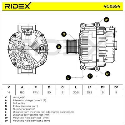 Generator RIDEX 4G0354 4G0354 - foto 5
