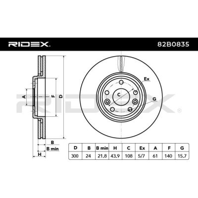 Bremsscheibe RIDEX 82B0835 82B0835 - foto 4