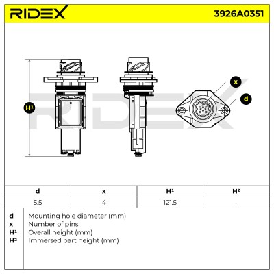 Luftmassenmesser RIDEX 3926A0351 3926A0351 - foto 6