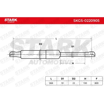 Gasfeder, Koffer-/Laderaum Stark SKGS-0220905 SKGS-0220905 - foto 6