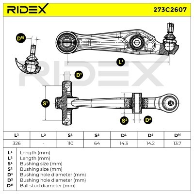 Querlenker RIDEX 273C2607 273C2607 - foto 7