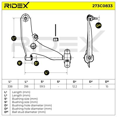 Querlenker RIDEX 273C0833 273C0833 - foto 5