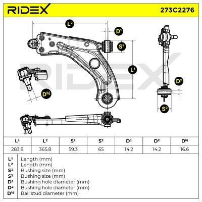 Querlenker RIDEX 273C2276 273C2276 - foto 8